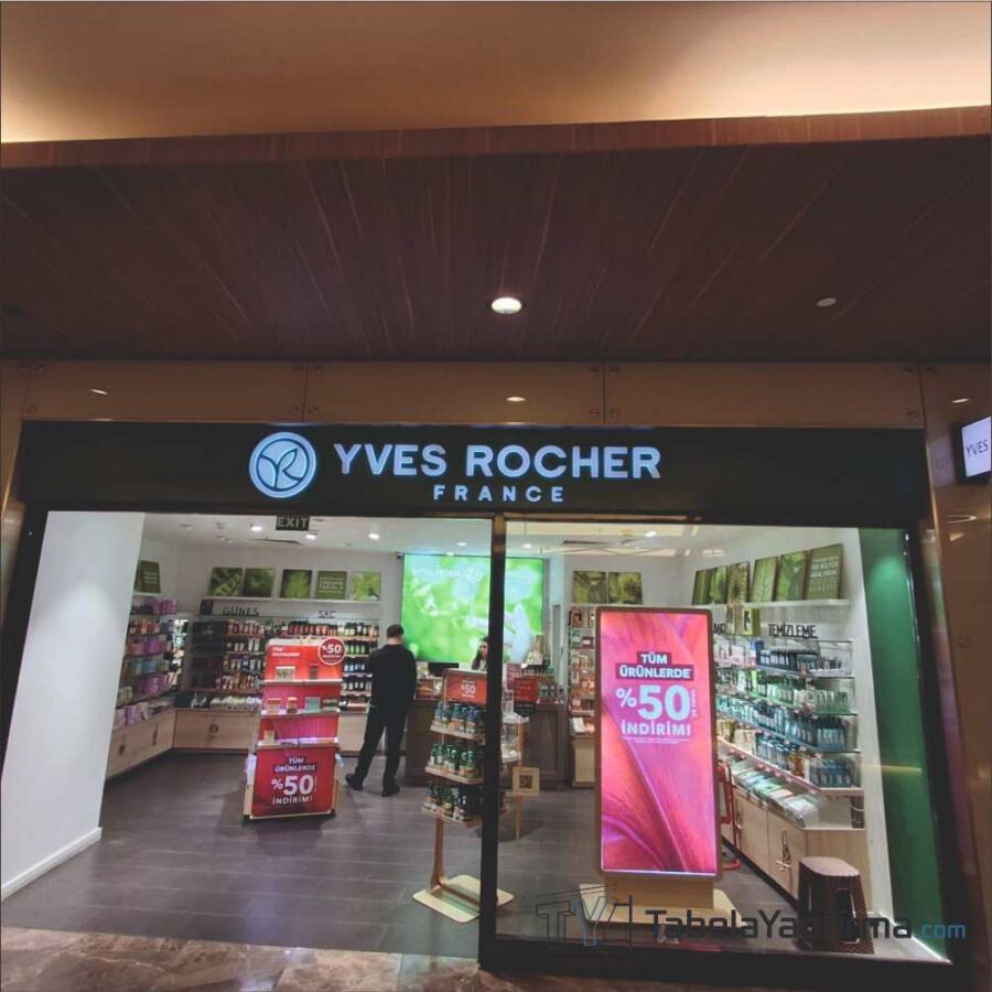 Yves Rocher Tükiye Geneli İç ve Dış Mekan Kurumsal Tabela Değişimi